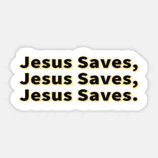 Jesus Saves Cool Inspirational Christian Sticker